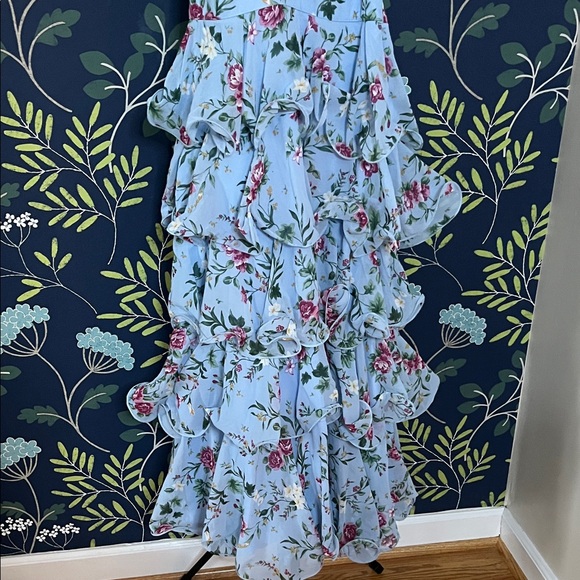 In Bloom Blue Floral Backless Dress Size M - Picture 4 of 7